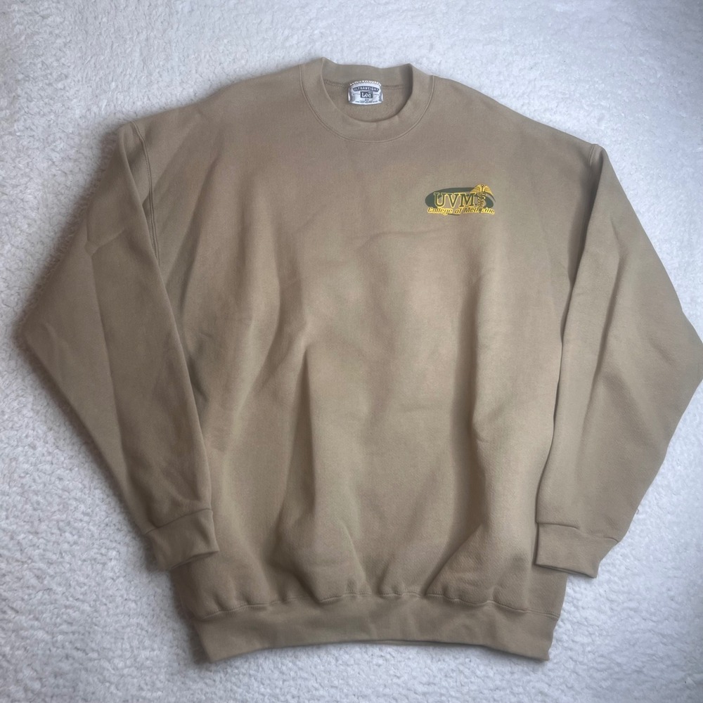 Vintage Lee Ultraweight UVM College of Medicine Sweatshirt Tan Mens 2X USA Made